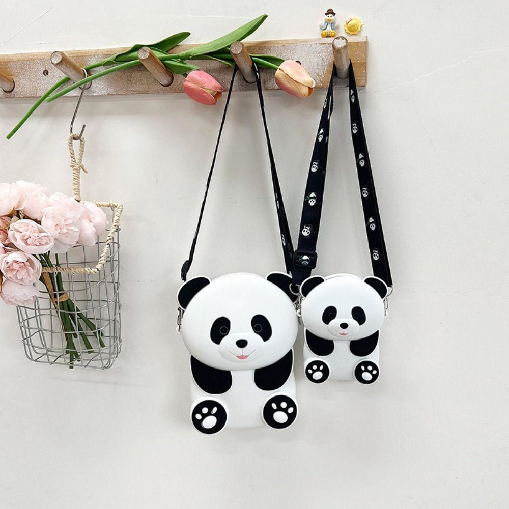 Cartoon Panda Silicone Bag Animal Cartoon Coin Purse Fashion Panda Crossbody Bag Daily