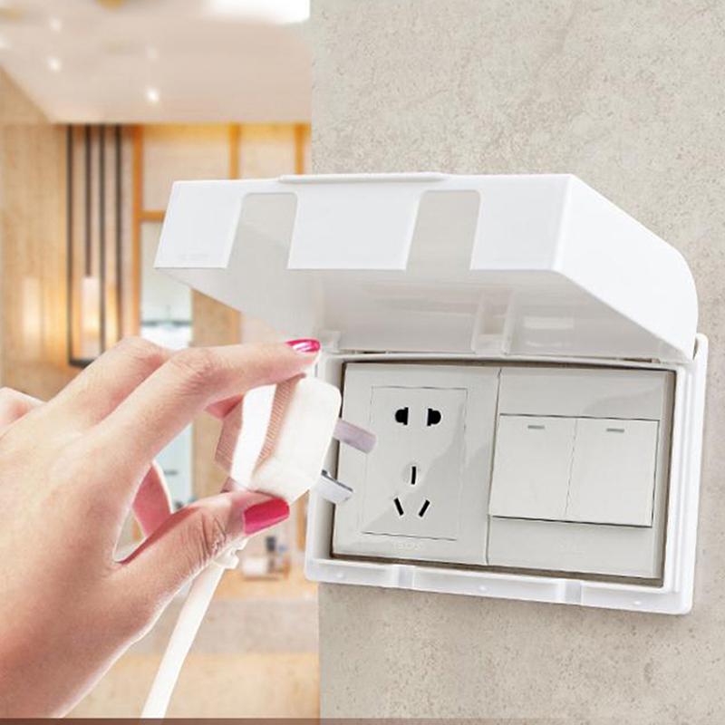 Double 86 Type Switch Self-Adhesive Waterproof Cover Wall Switch Anti Splash Box