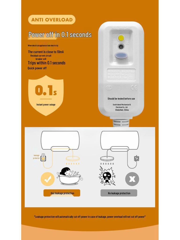 Smart Electric Toilet Lid with Water Heater & Leakage Protection