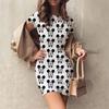 Vestito da Donna Casual Disney Cartone Animato Stampa Moda Mickey 5XL Vestiti Eleganti da Donna 2024 Top Sexy Slim Fit Minnie