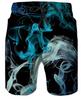 Men's beach shorts, elastic rope design, flag print, comfortable and soft shirt, summer