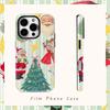 Coque de téléphone collage de Noël vintage pour iPhone 16 15 14 13 12 11 X XS XR XSMAX 7 8 Pro Max Plus Housse arrière double couche