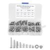 304 Stainless Steel Screws Cross Pan Head Screws with Hex Nuts Washers Screw Kit250pcs #632UNC