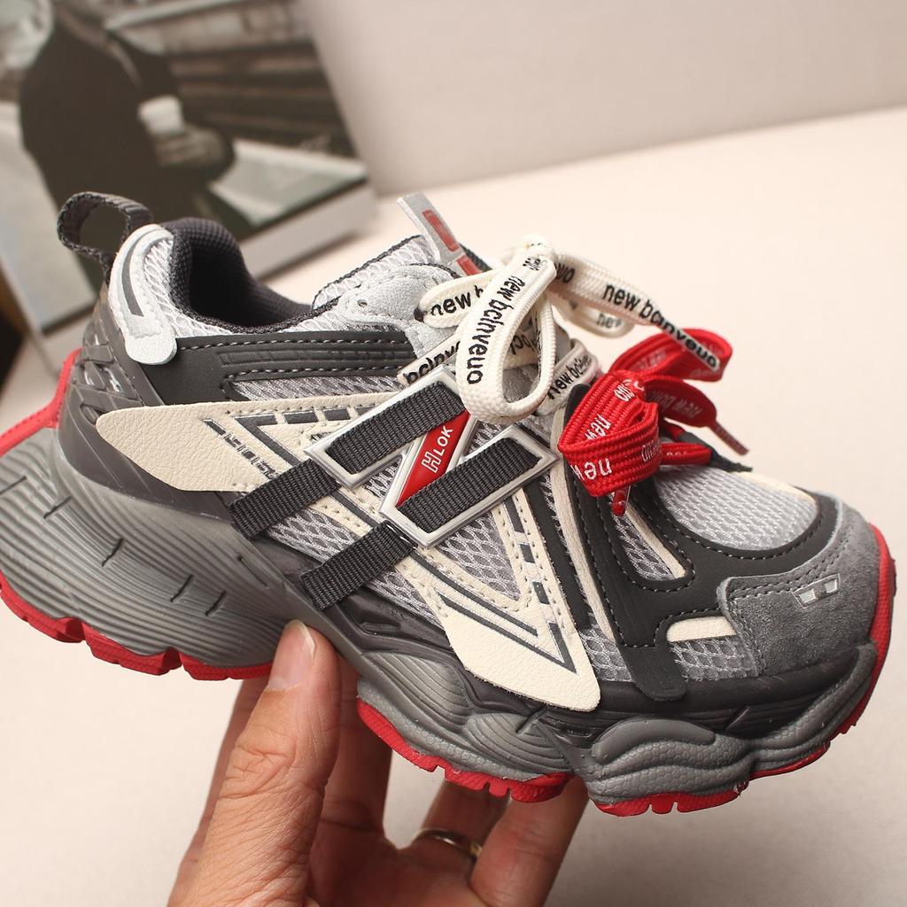 Sneakers da Papà Traspiranti in Rete per Bambini Primavera/Autunno 2026, Sportive Leggere per Ragazzi e Ragazze, Scarpe Casual Medie/Grandi.