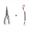 Stainless Steel Multi-function Fishing Pliers: Scissors, Hook Removal, PE Line Cutting, Hook Tying, Fish Control.