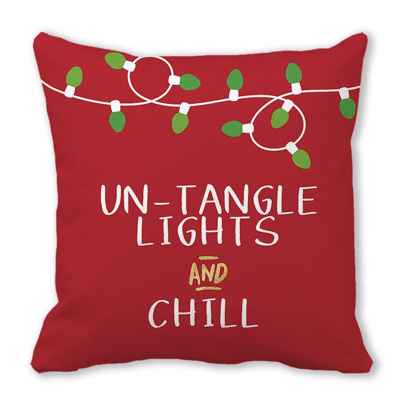 

Рождественский домашний чехол для подушки с Рождеством, наволочка с буквами, односторонняя наволочка с принтом 40x40cm