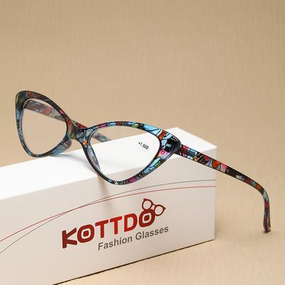 Moda Donna Cat Eye Occhiali da lettura Uomo Presbite Anti luce blu Occhiali