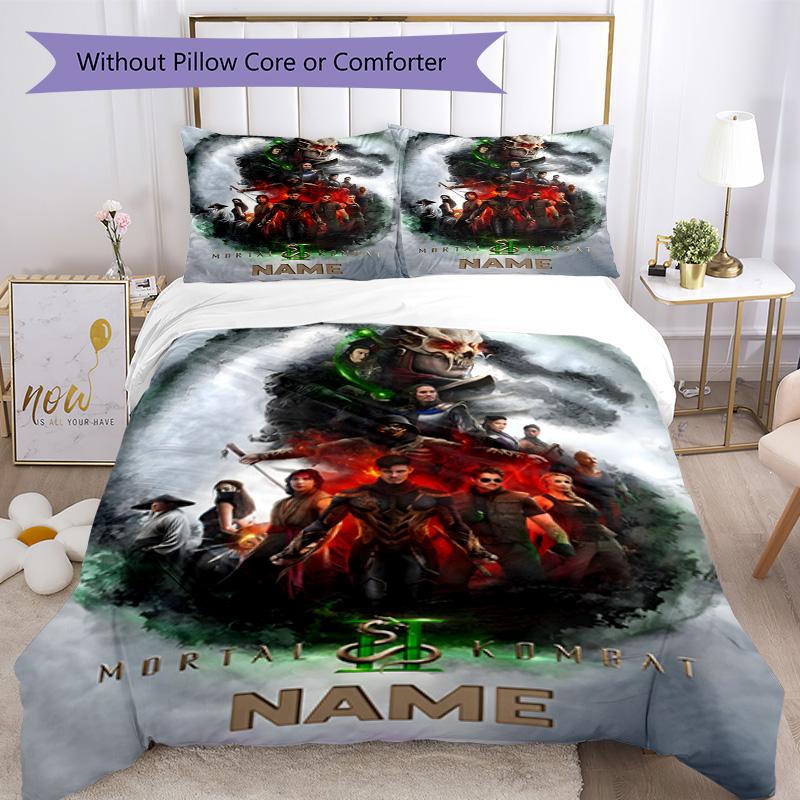 Warner Bros. Film (3) Set Biancheria da Letto Personalizzabile con Nome Copripiumino Traspirante con Federe Decorazione per la Casa Regalo di Compleanno