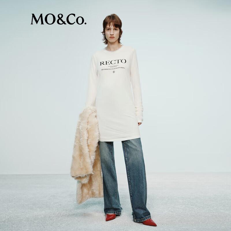 

MO&Co.RECTO High-Waist Straight Ripped Jeans S 26