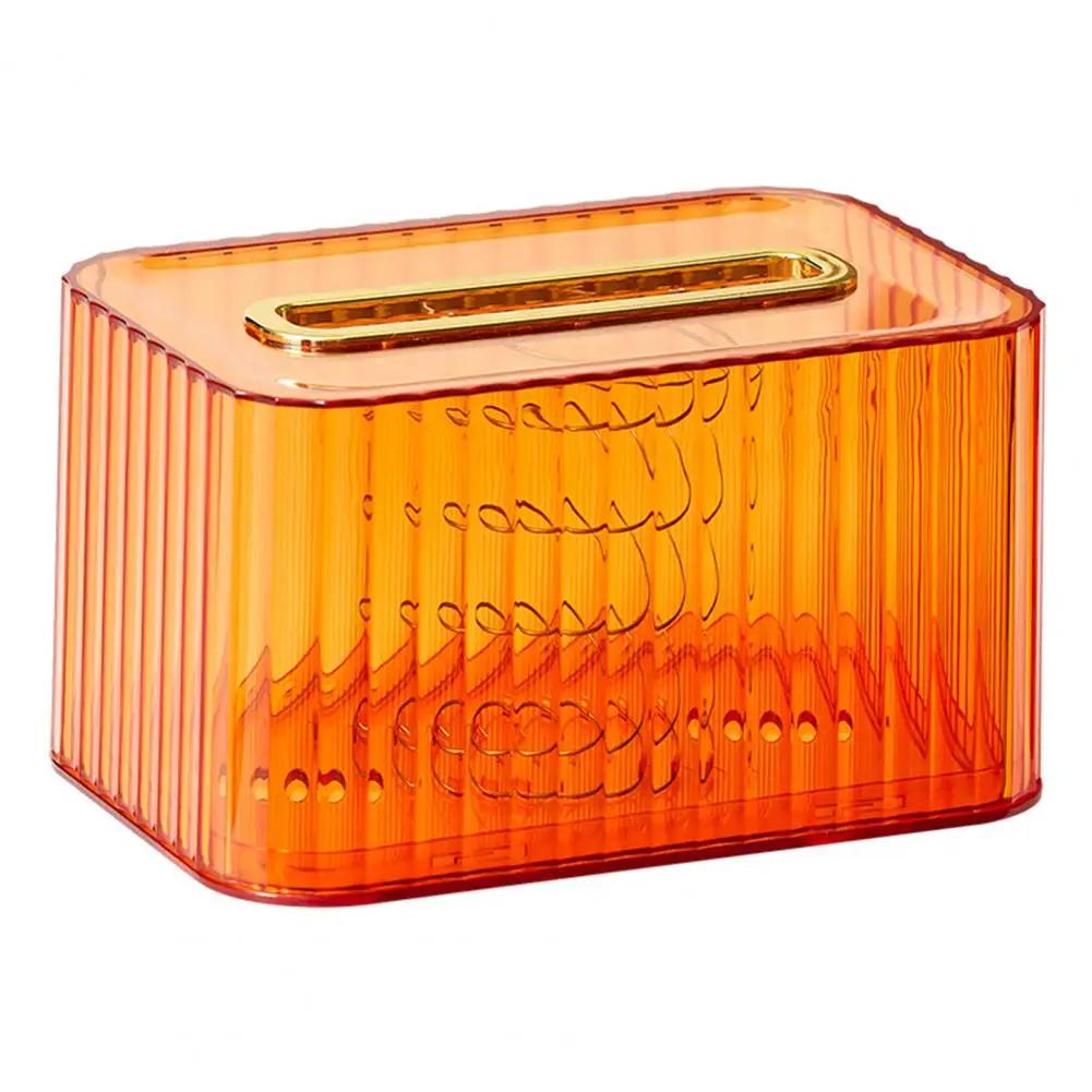 Fashion Tissue Case Bottom Hole Tissue Box Anti-dust Anti-aging Desktop Decoration Tissue Container