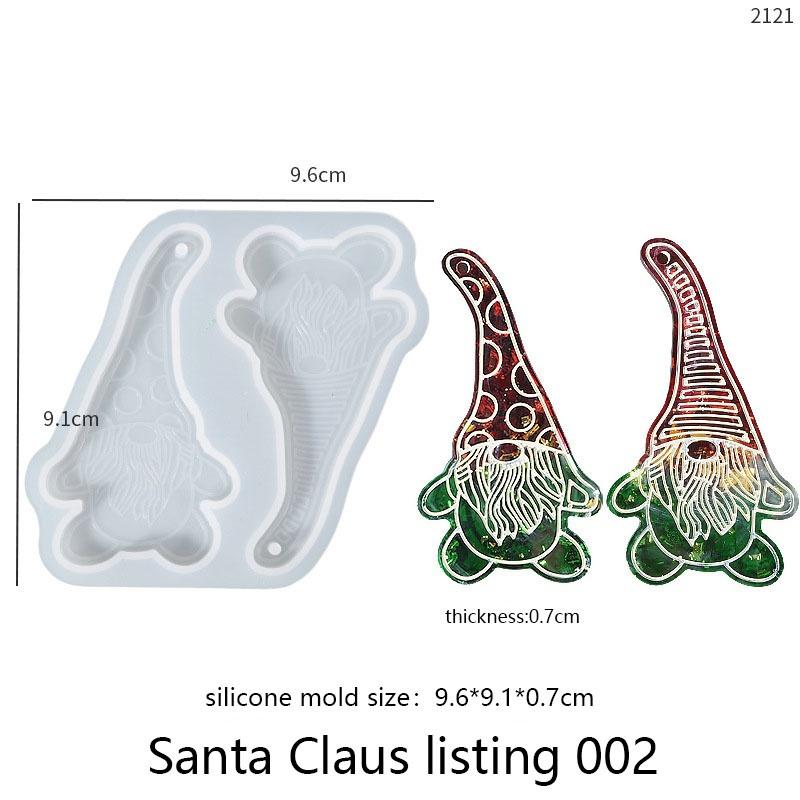

Бородатый Санта-Клаус, кулон, силиконовая форма, сделай сам, изготовление ювелирных изделий, форма из эпоксидной смолы, рождественский декор, брелок, бирка, кулон, орнамент