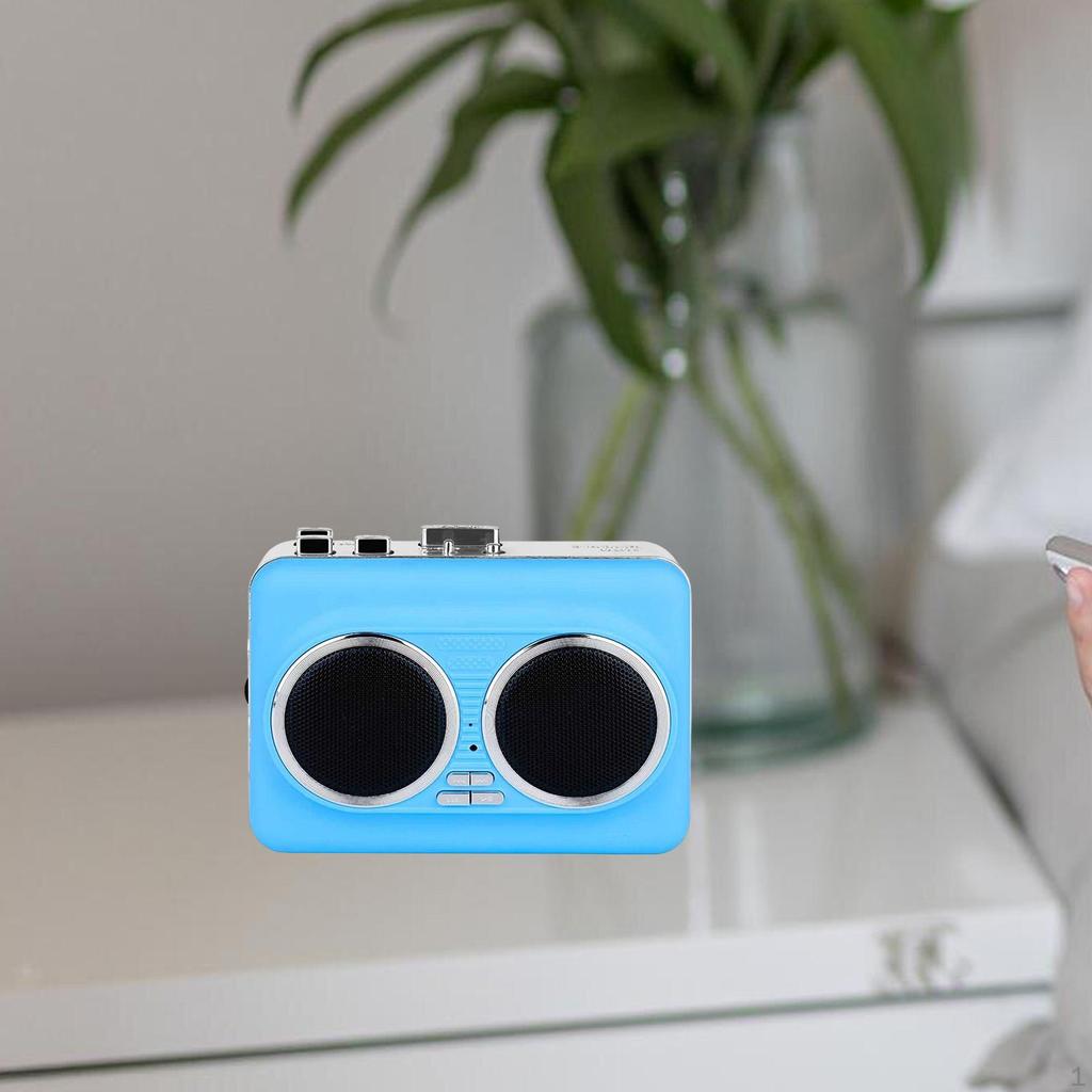 Cassette Player Stereo Double Speaker to MP3 Converter USB with Earphone Jack for Living