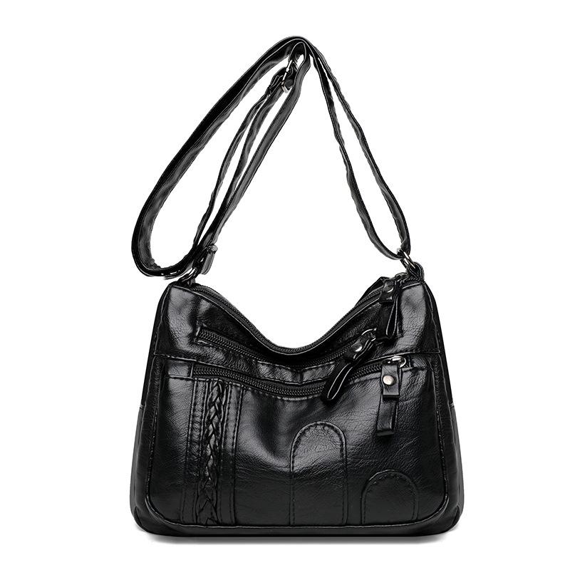 

Женская сумка новая текстура мягкой кожи сумка-мессенджер простая модная однотонная сумка через плечо повседневная легкая сумка для мамы