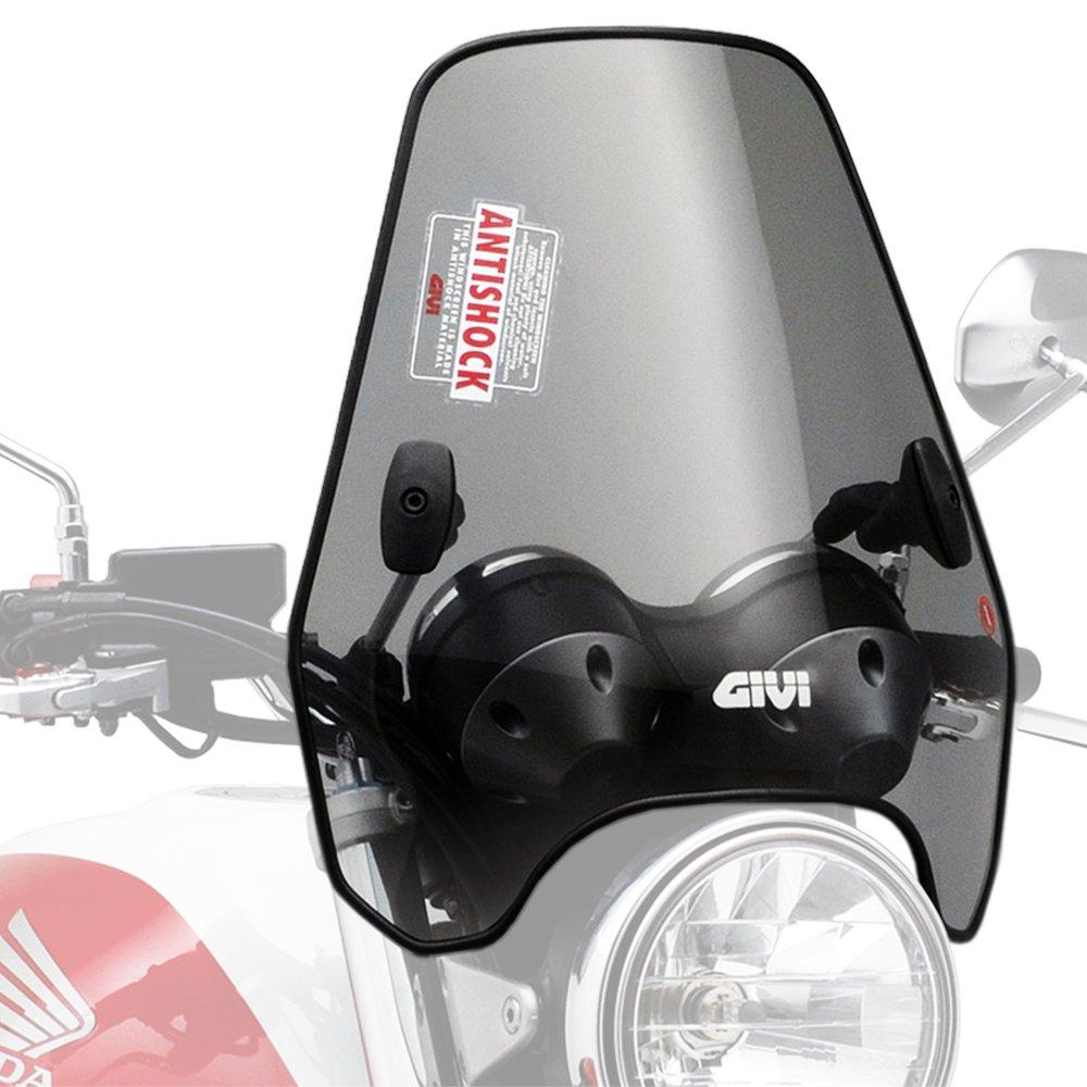GIVI A604 Medium Universal Fit Handlebar for 93971 Windscreen, Semi-Smoke, (Bar Clamp) Motorcycles,