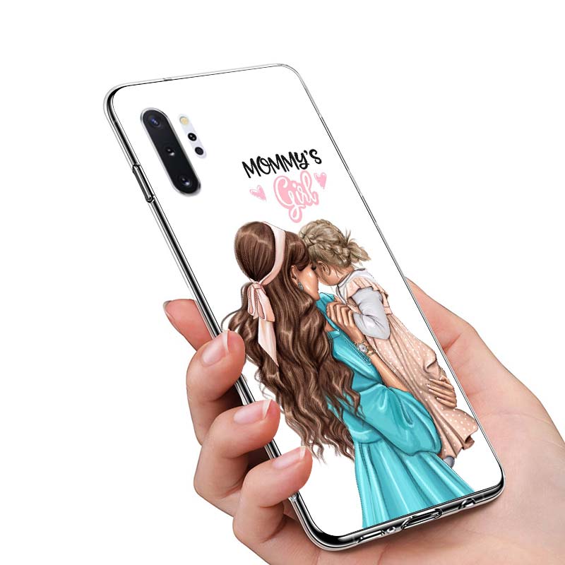 Dítě Máma Dívka Móda Pro Samsung Galaxy Note 20 10 9 8 Plus Ultra Lite M21 M31 M31S M10S M20 M21 M32 M12 Pouzdro na telefon
