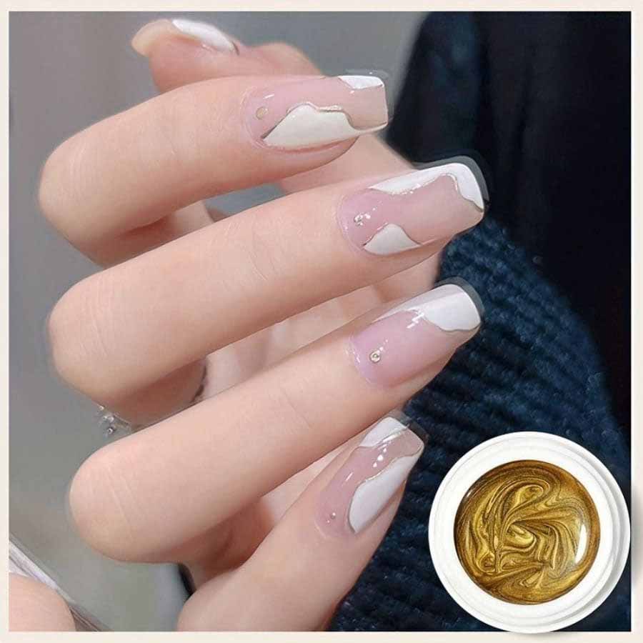 Professional Nail Art Line Drawing Gel High Density Striper Gel for Edge Design Metallic Foil Mirror Glitter & Chrome Nail Art Supplies