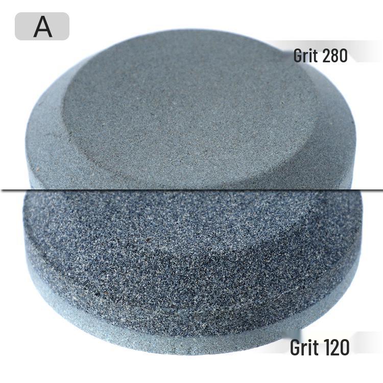 5-Inch Double-Sided Round Whetstone Knife Sharpener: 120/240/280/400 Grit for Kitchen and Home Use