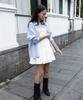 Yansisi Jacquard Lace Mini Dress - White