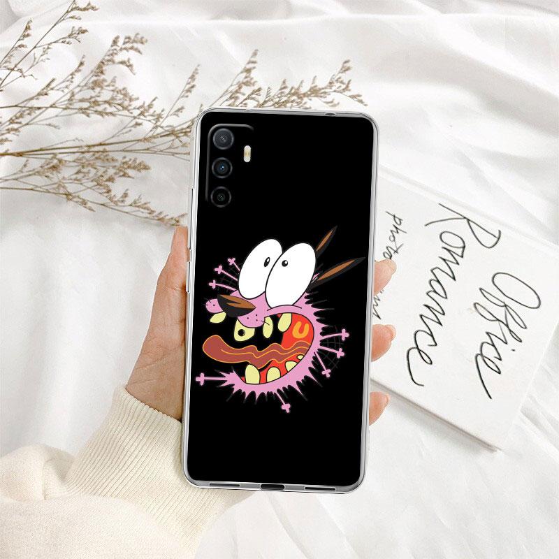 C-Courage C-Cowardly D-Dog Transparent Phone Case for Motorola Moto Edge 20 30 40 50 S30 Fusion Ultra Pro Neo Lite + G200 G23