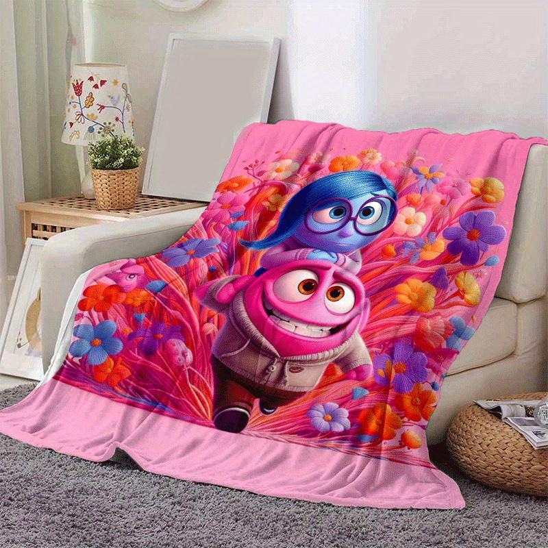 1pc Inside Out Printing Blanket - Soft, All-Season Throw for Living Room, Bedroom,Personalized Gift with Adorable Cartoon Design