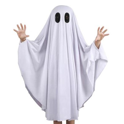 Halloween Spirit Costume Pullover Cloak With Breathable Polyester Fabric For Adults Kids Comfortable Knitted Clothes