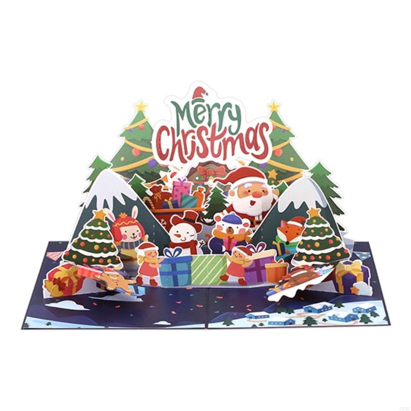 Christmas Card with Matching Envelope Christmas Greeting Cards for Kid Adult J0MC