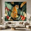 Aesthetic Animal Printed Large Wall Tapestry Cute Forest Tiger Tapestry Bedroom Dorm Art Background Cloth Room Decor Banner Gift