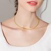Gold Color Stainless Steel Jewelry Chain Choker Necklace For Young Girls Mom Girlfriend Valentine's Day Gift