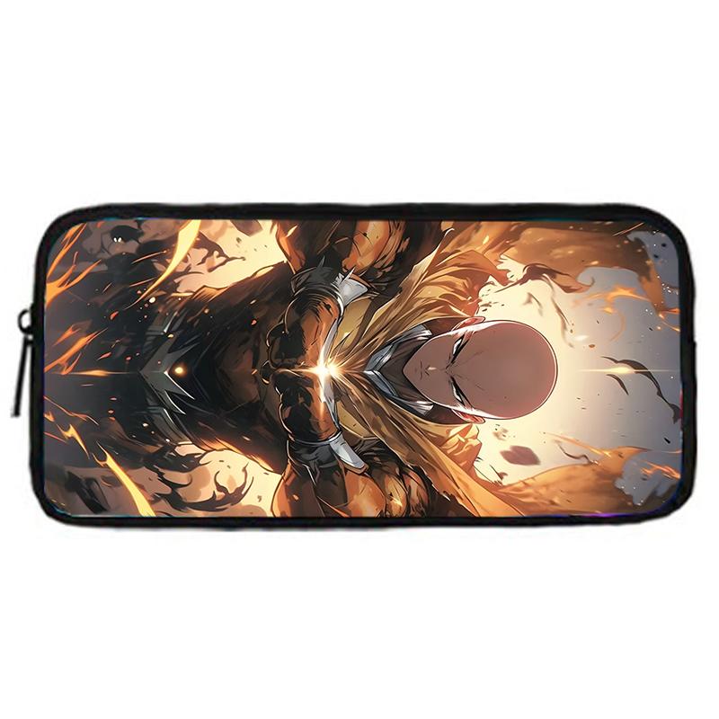 Kinder Anime One Punchs Man Schulrucksack mit Brotdosen ,Federmäppchen ,Schultaschen für Jungen Mädchen Bestes Geschenk