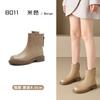 Real Leather Martin Boots, Women's British Retro Chelsea Boots, Fashionable and Versatile Short Boots, High Rise Knight Boots Inside