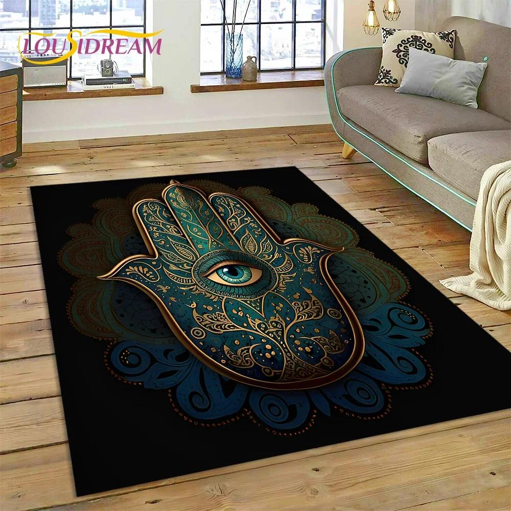 Evil Eye Turkey Blue Nazar Eye of Horus Carpet Rug for Bedroom Living Room Home Sofa Decoration,Child Game Large Decor Floor Mat