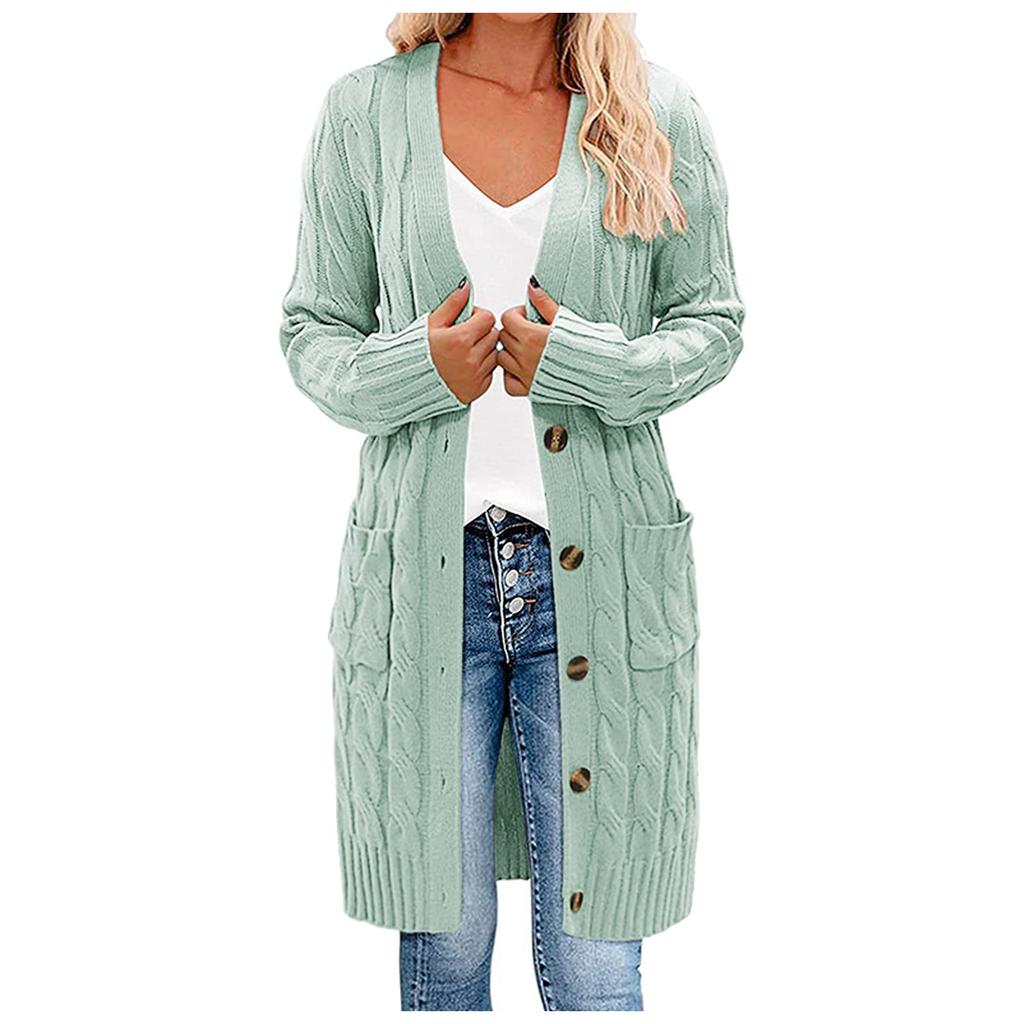Womens Boho Patchwork Cardigan Long Sweater Open Front Knit Sweaters Coat
