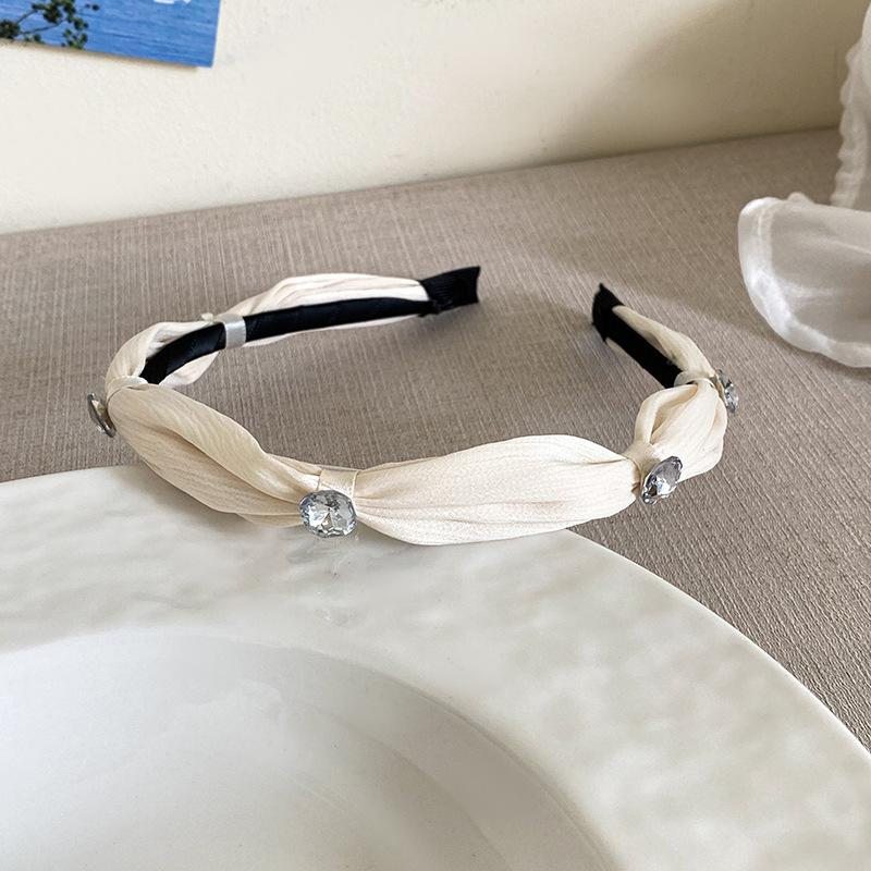 Neue Mode Einfarbige Zirkon Feine Haarreifen Damen Schlichte Exquisite Vielseitige Stirnbänder für Mädchen Haarschmuck