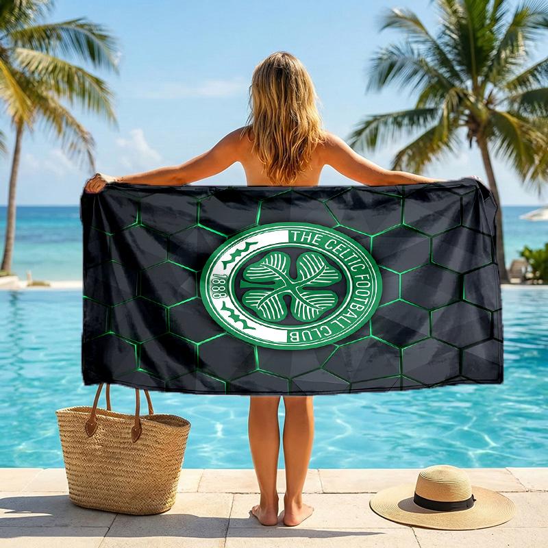 Asciugamano da Spiaggia Celtic FC Asciugatura Rapida Microfibra Assorbente Portatile da Viaggio Asciugamano da Nuoto