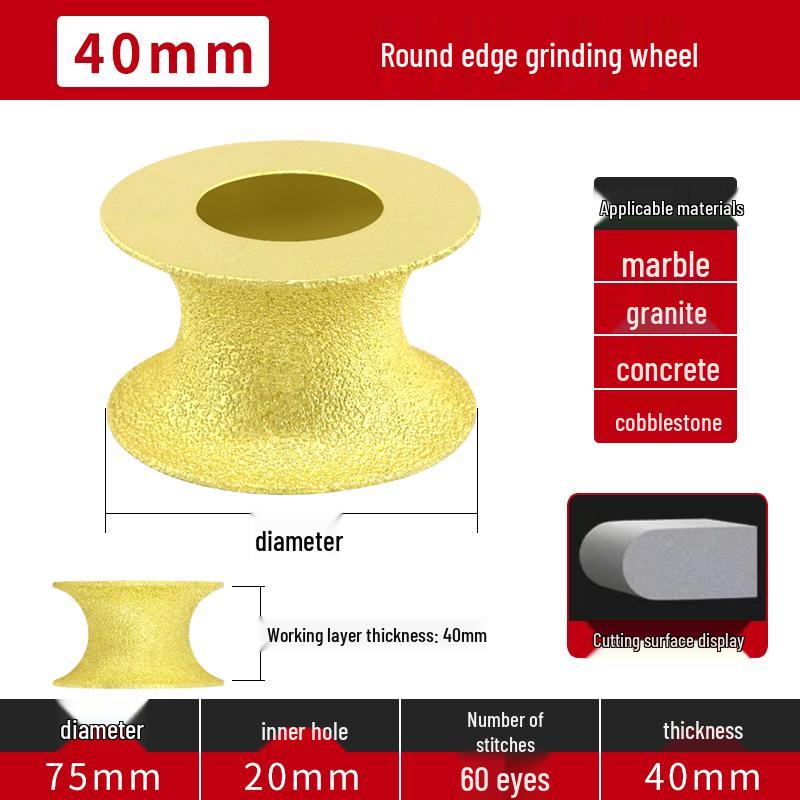 Bordureuse pour Carrelage en Marbre et Meuleuse à Pierre pour Meuleuses d'Angle - Outil de Découpe, Chanfreinage et Polissage de Carrelage