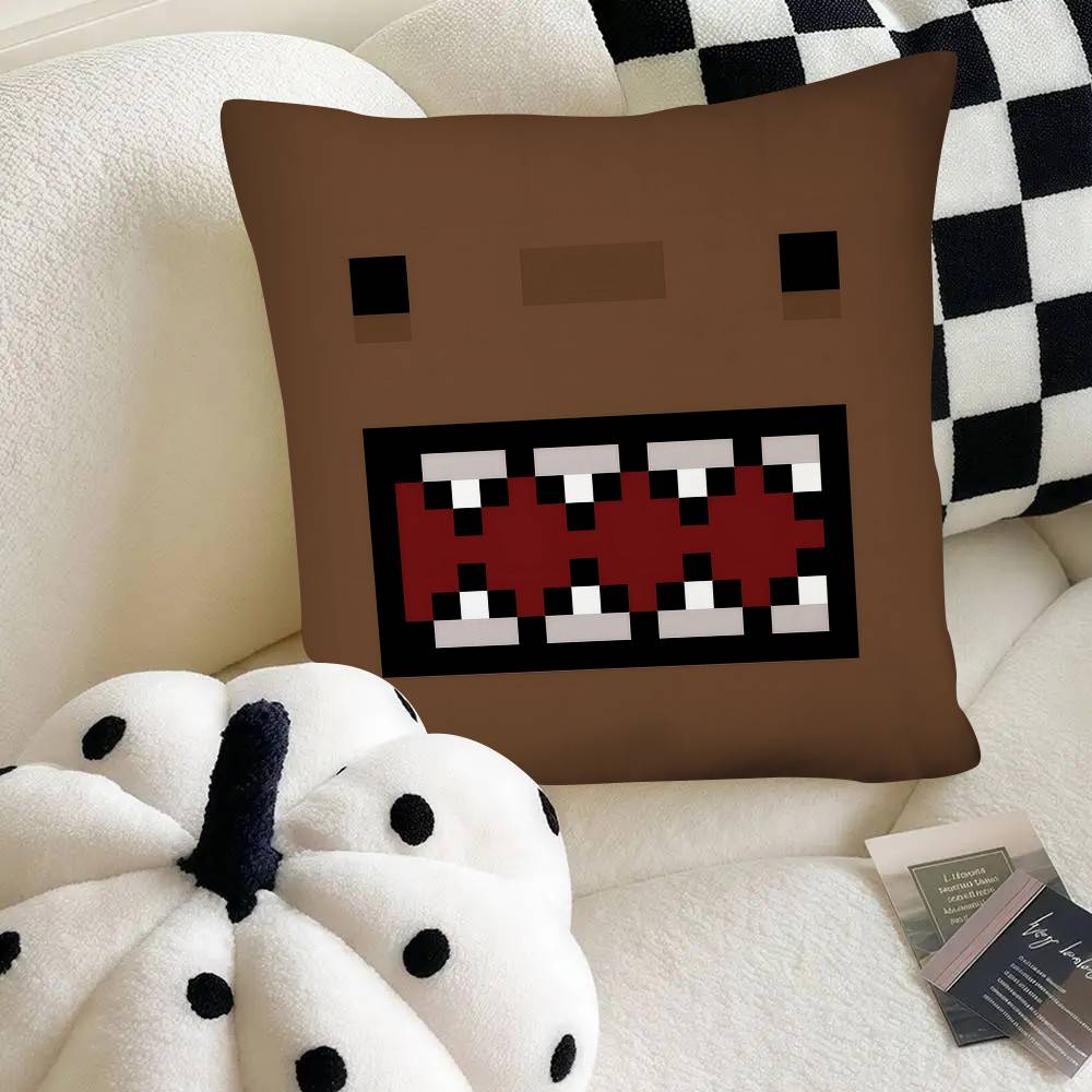 Cute Cartoon Domo-Kun Pillow Case Square Pillow Bedroom Sofa Leisure Comfort Cushion Car Home Decoration