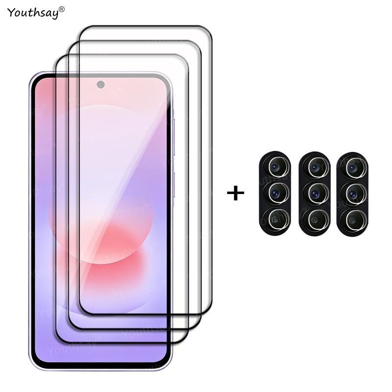 6in1 Full Cover Glass For Samsung Galaxy A37 Tempered Glass Samsung Galaxy A37 Screen Protector Phone Film Samsung Galaxy A37