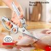 Multipurpose Kitchen Scissors Stainless Steel Scissors for Meat Vegetables,scrape Fish Scales Scissors Powerful Chicken Scissors