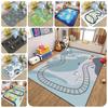 Vibrant Cartoon Road Game Carpet For Infants And Toddlers Comfortable And Washable Polyester Mat For Playroom Or Bedroom