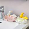 Cartoon Soap Tray Ins Style Soap Dish Drain Rack Decorative Duck Soap Holder  Couples