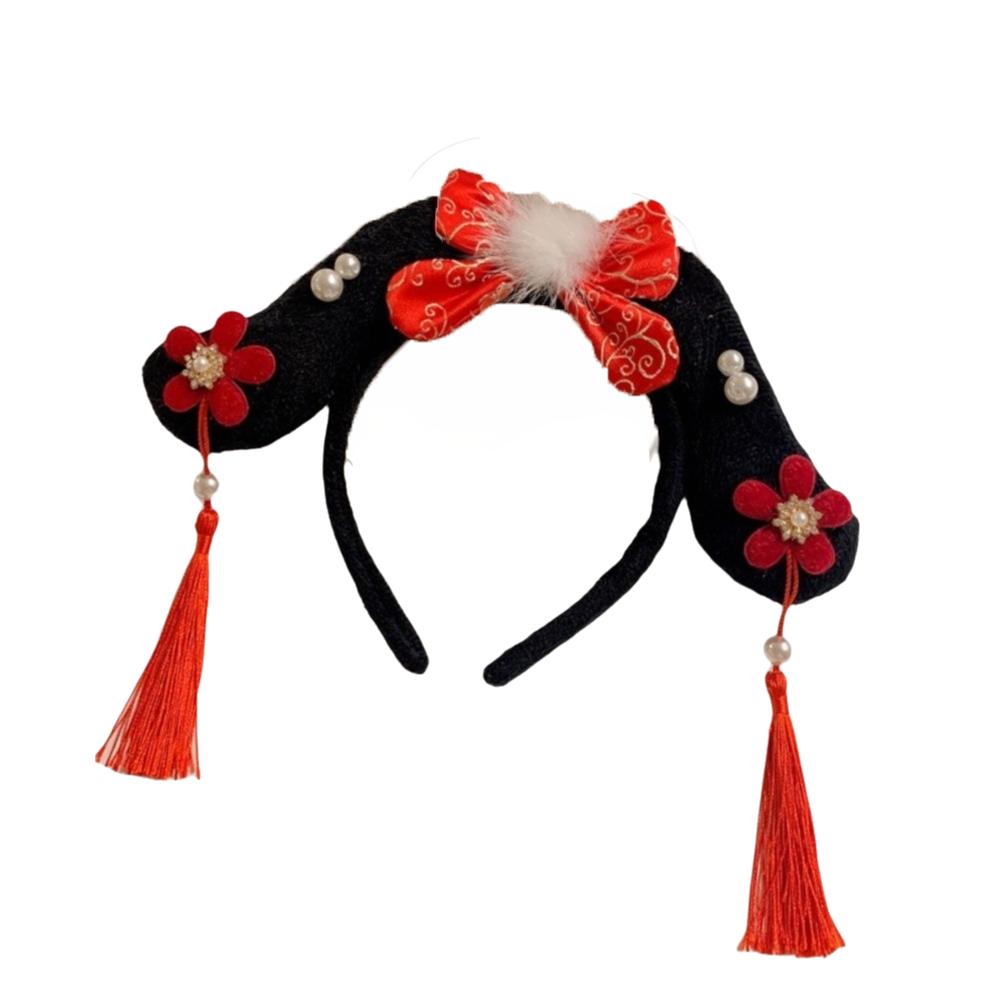 Flower Hanfu Headband Pearl Ancient Style Hair Hoop Classical Chinese Style Headwear  Princess