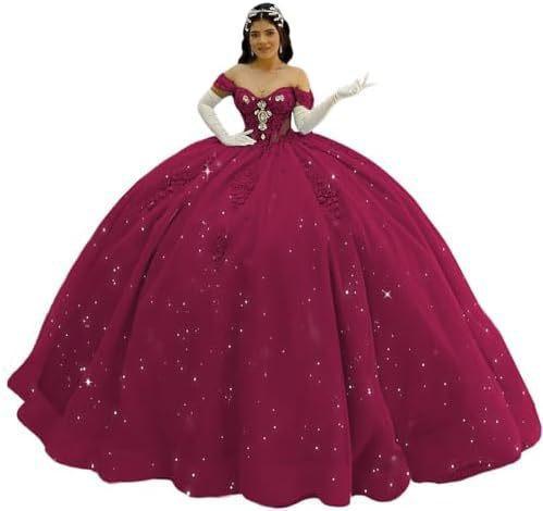 One Shoulder Wedding Dress Large Skirt Trailing Blue Sequin Evening Dress Bar Mitzvah Princess Dress