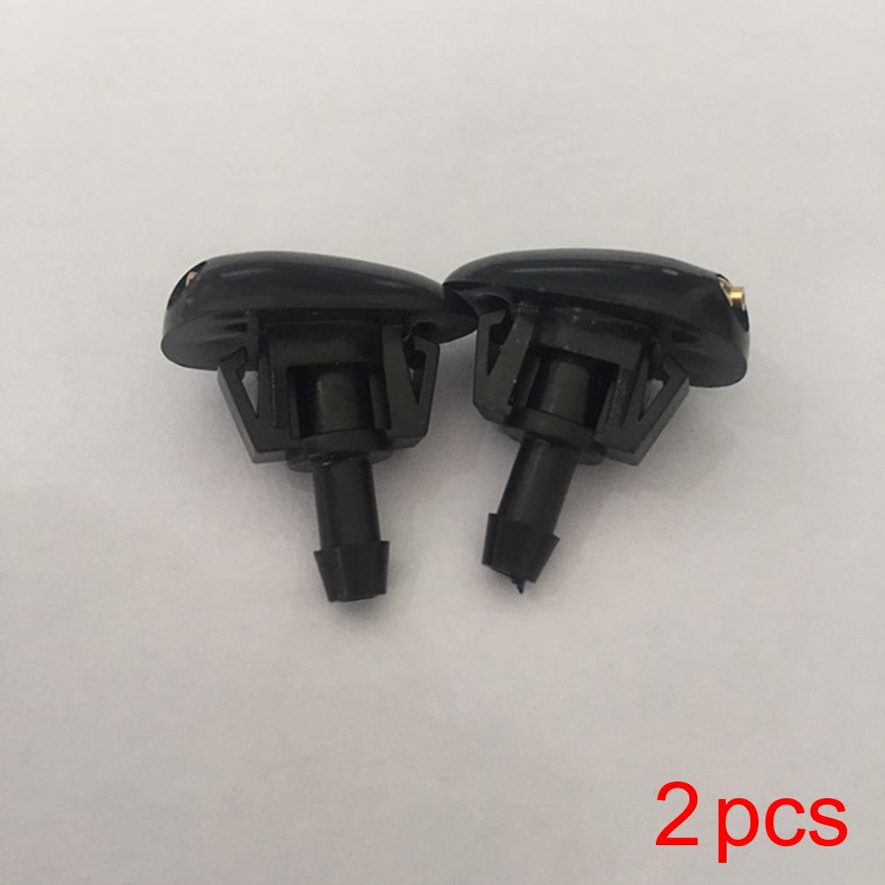 2Pcs Plastic Car Auto Window Windshield Washer Sprayer Nozzle Black Universal Replacement Sprinkler Nozzle Car Accessories