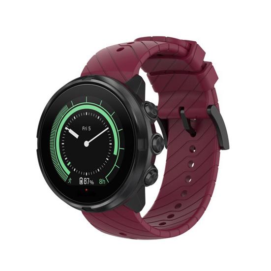 Náramek na hodinky 24mm Twill Soft Silicon Band Náhradní řemínek na zápěstí Suunto 7/9/9 Baro/D5/Spartan Sport Wrist HR