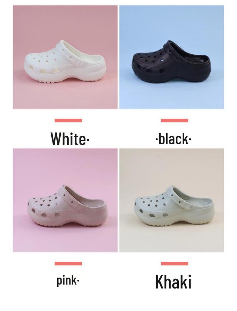 2025 Cloud-Style Platform Clogs: Comfortable, Thick-Soled, Closed-Toe, Soft, Non-Slip Beach Sandals.