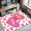 Custom Name Love Printed Carpet,Rug for Office Chair Living Room Bedroom Kitchen Room Decor Gifts.
