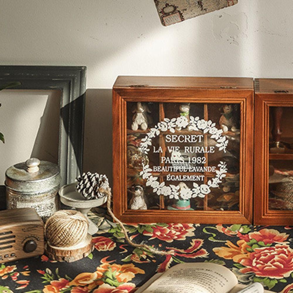 with Lid Necklace Display Case Nine-grid Women Jewelry Box Jewelry Storage Box  Desktop