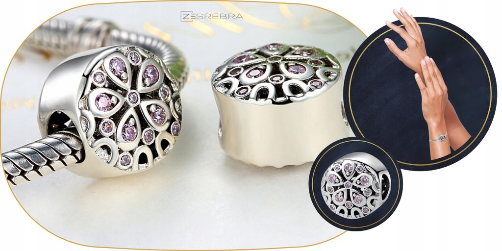 Charms Spring Flower Bead 925 Love Colorful Zircon Beads