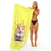 Art Watercolor Breakfast Hamster Towel Beach Blanket Towel  For Travel Gym Shower Luxury Lightweight Camping Pool Hot