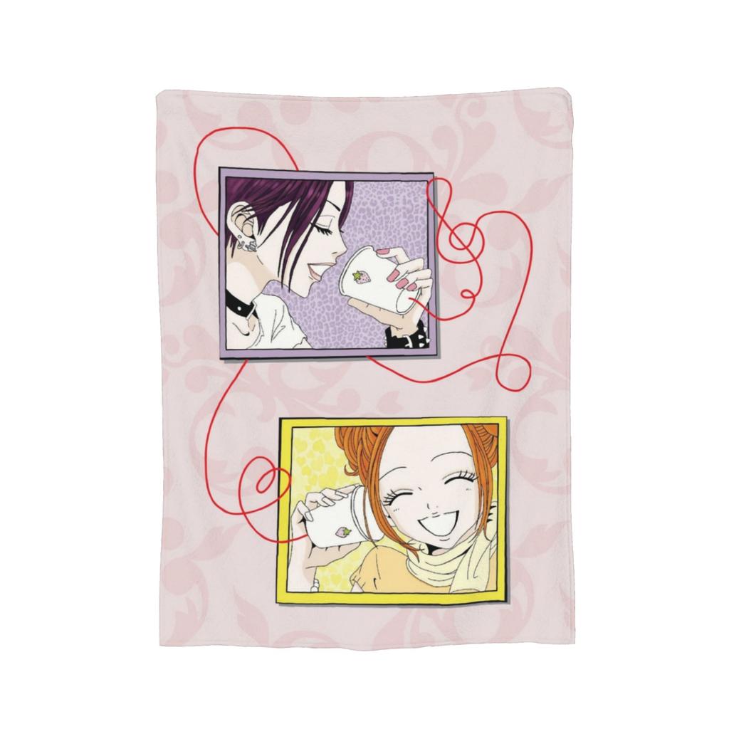 Nana Anime Manga Blankets Flannel Autumn/Winter Portable Super Warm Throw Blanket for Bed Office Bedspread